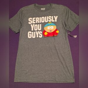 NWT Men's Grey South Park Cartman Seriously You Guys Tshirt